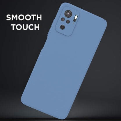Pikkme Redmi Note 10 / Redmi Note 10S Soft Matte Silicone Shockproof Case (Aqua Blue)
