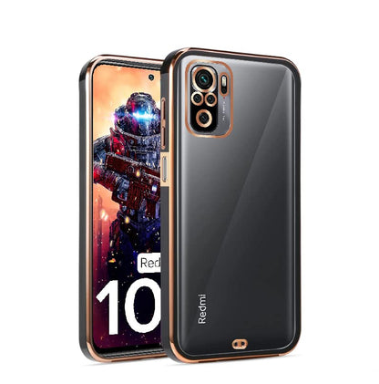 Pikkme black mobile back cover for Redmi Note 10/Note 10s