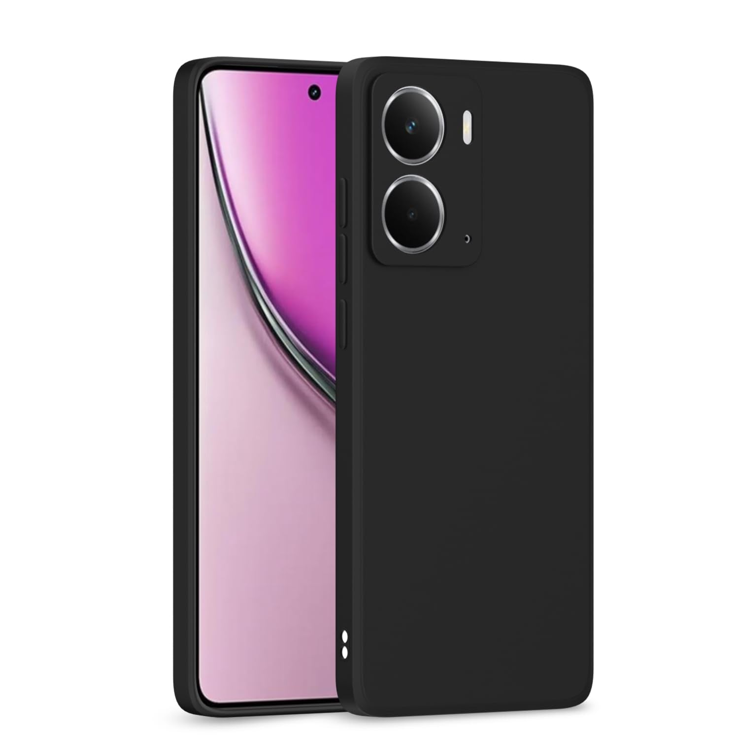 Pikkme Realme P3 5G Liquid Silicone Back Cover  - Black