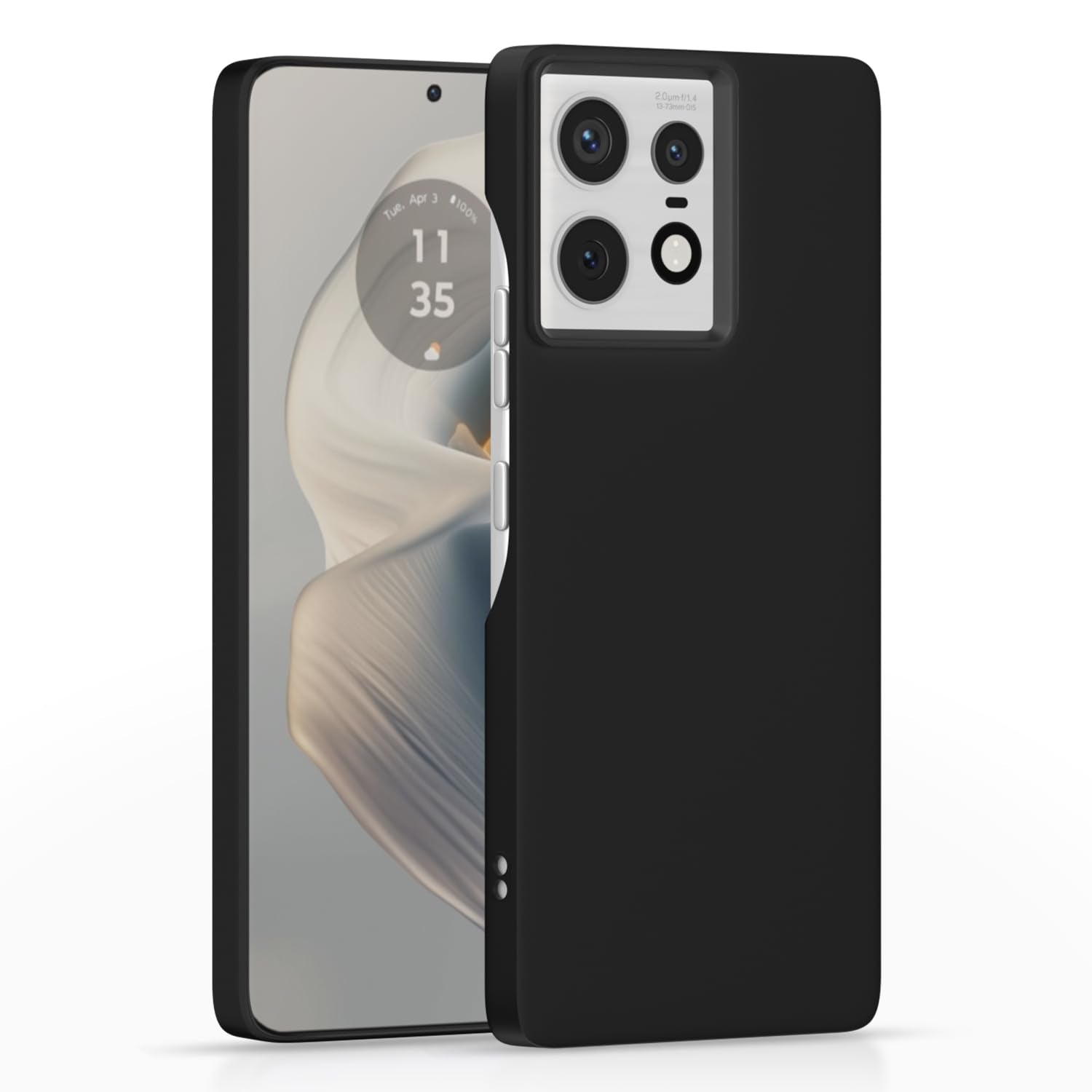 Moto Edge 50 Pro 5G SideCut Soft Matte Silicone Back Cover -Black