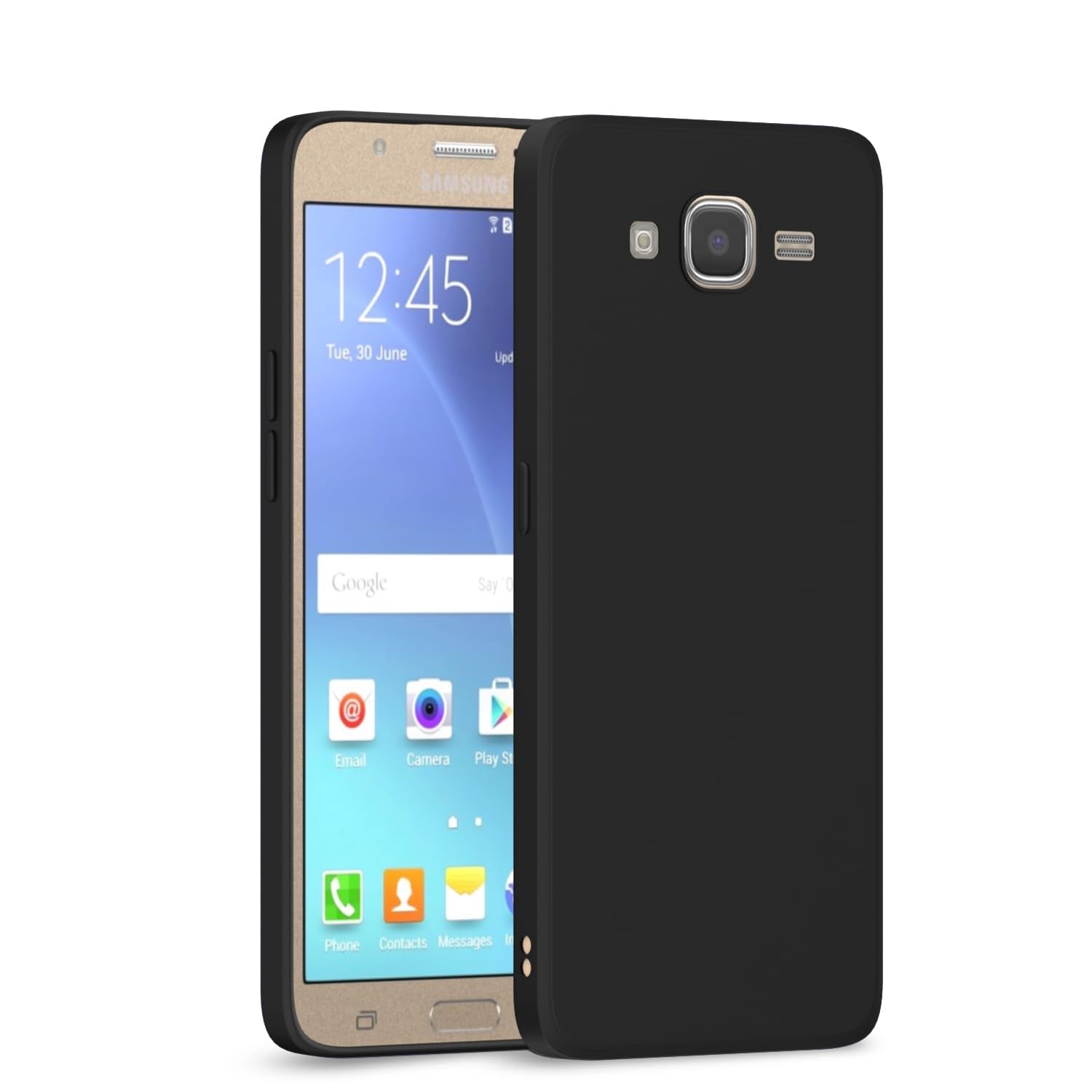 Pikkme  Samsung Galaxy J7 2015 / J7 / J7 Nxt  Liquid Silicone Back Cover - Black