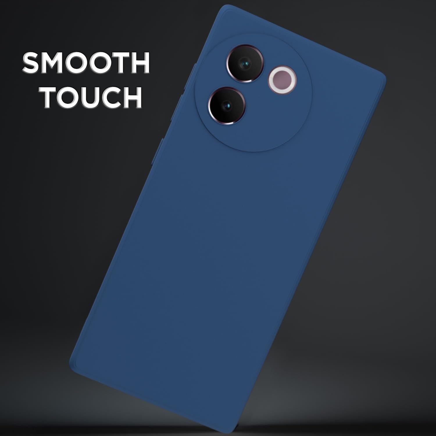 Pikkme Vivo V30e 5G Soft Matte Silicone Shockproof Case | Blue