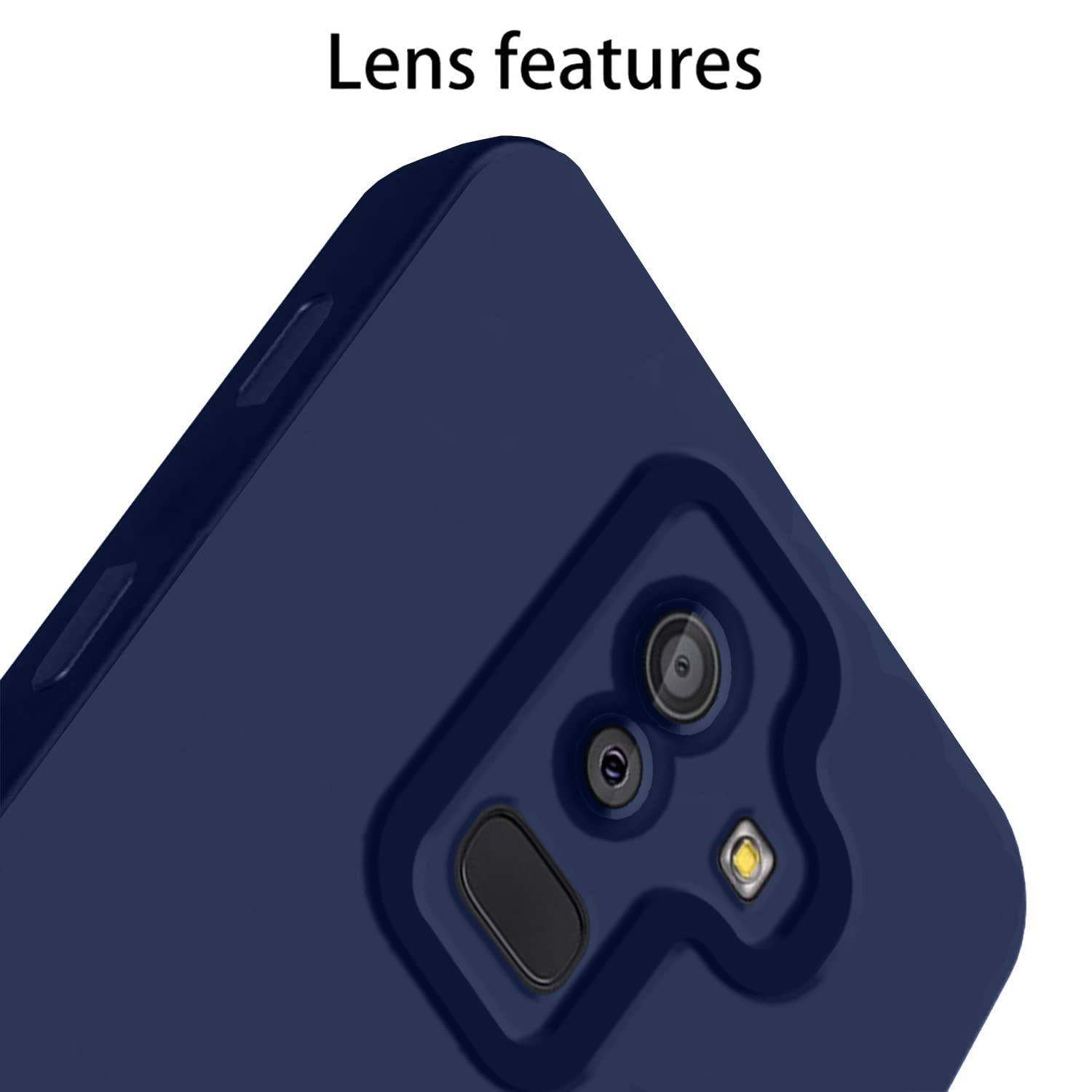 Pikkme Samsung Galaxy J8 Soft Matte Silicone Shockproof Case (Blue)