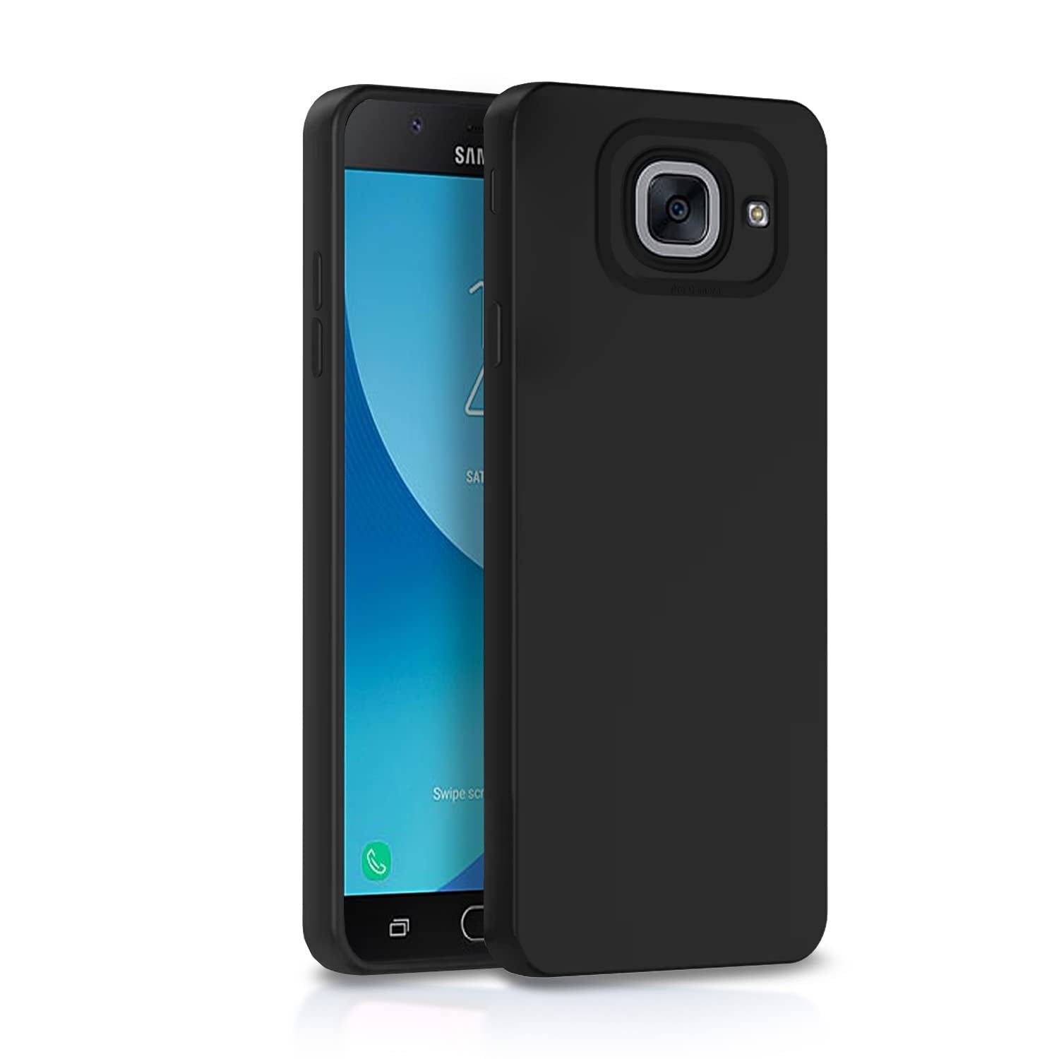  Samsung Galaxy J7 Max Liquid Silicone Back Cover-Black