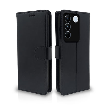 Vivo V27/V27 Pro 5G wallet flip cover in black by Pikkme