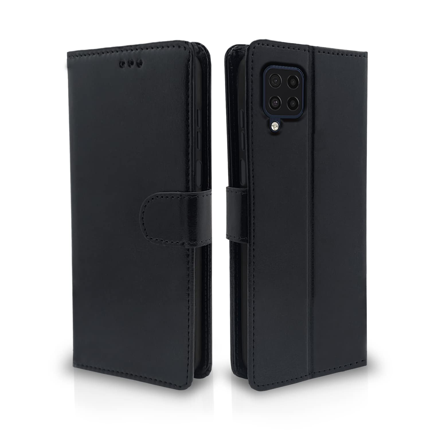   Samsung Galaxy F62 Vintage  Flip Cover  - Black 