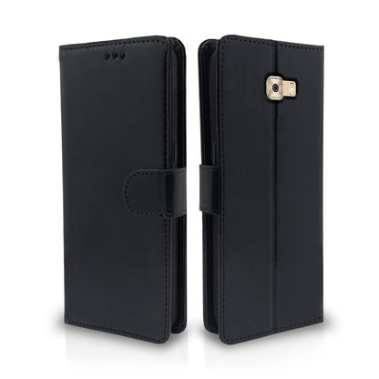 Pikkme black Wallet wallet flip cover for Samsung C7 Pro