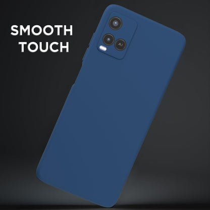 Pikkme Vivo Y21 2021  Liquid Silicone Back Cover (Blue)