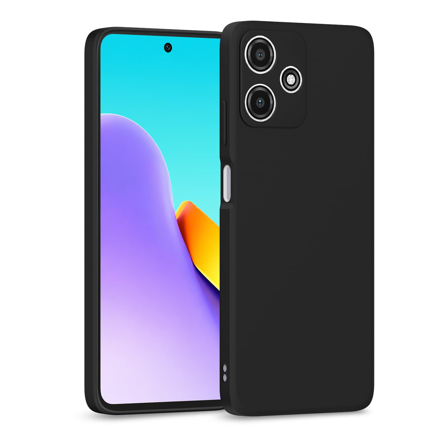 Pikkme black mobile back cover for Redmi 12 5G