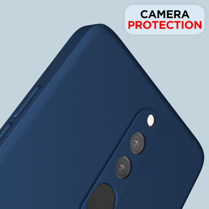 Pikkme Redmi 8 / Redmi 8A Dual Soft Matte Silicone Shockproof Case (Blue)