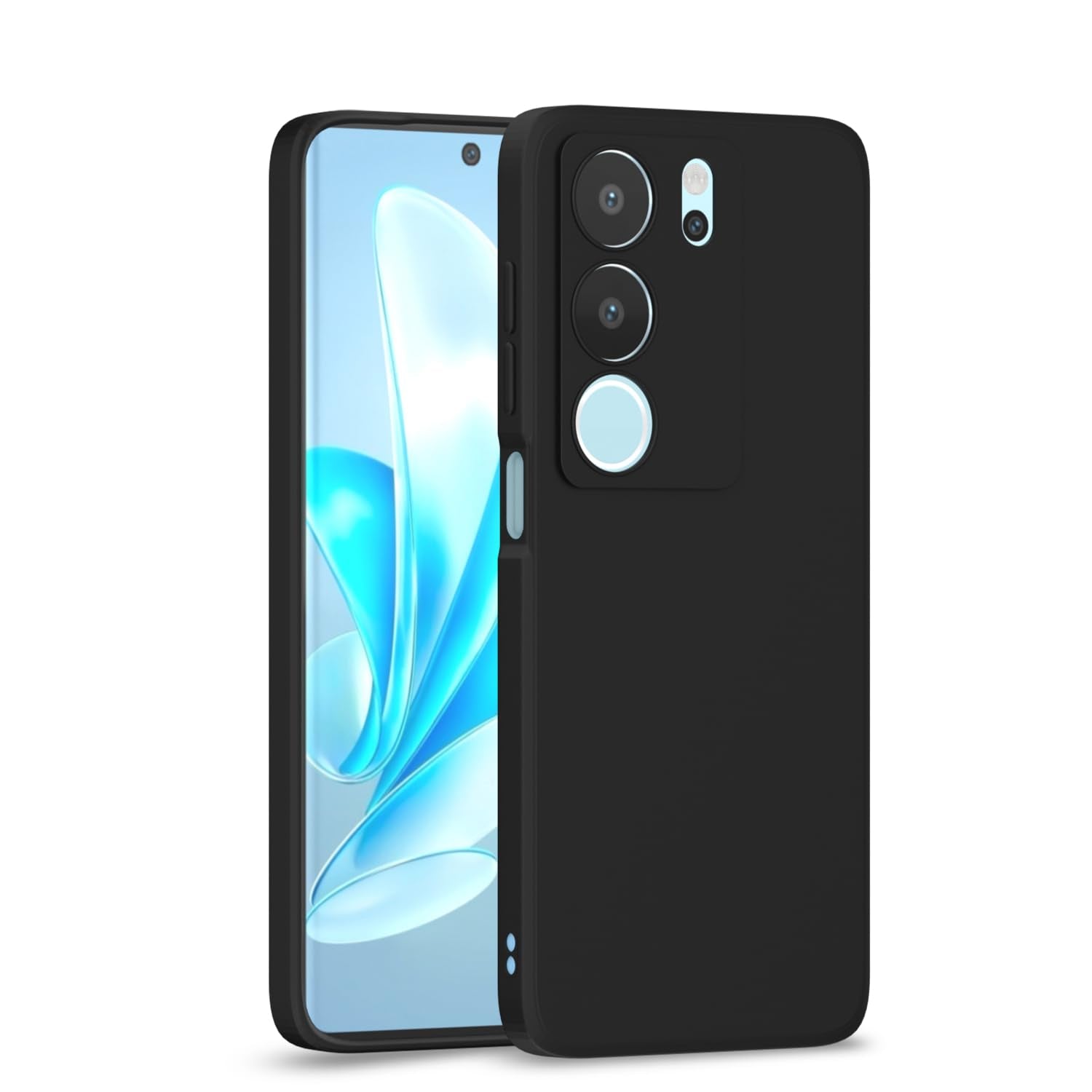 Black Matte mobile back cover for Vivo Y29 5G/Y19s – Pikkme