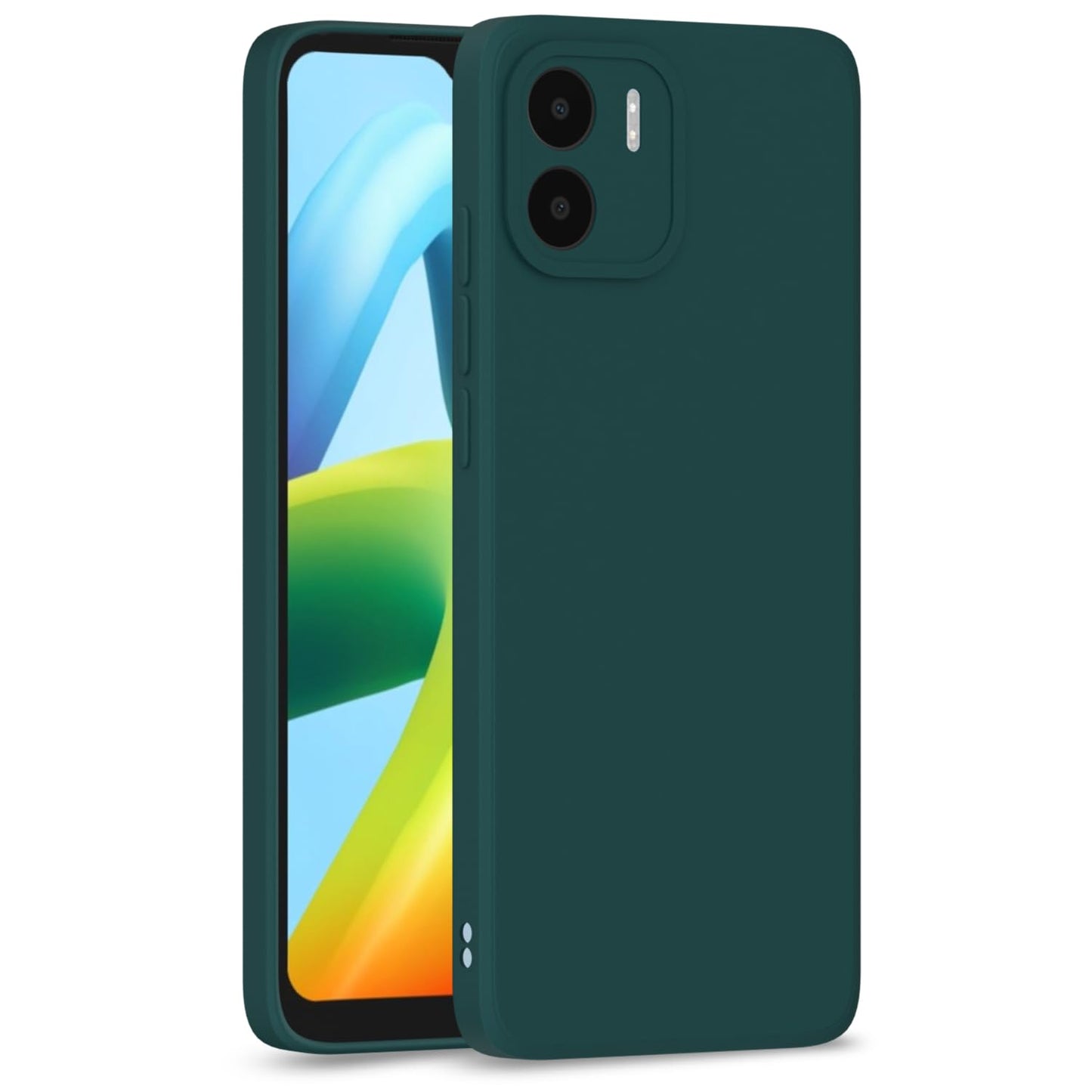 Pikkme  Redmi A1 Liquid Silicone Back Cover (Green)