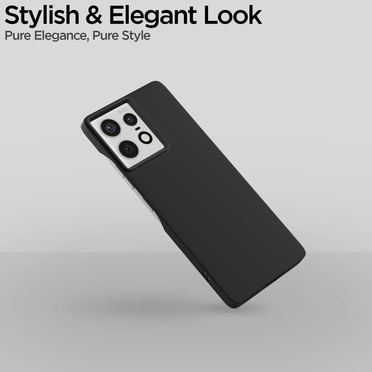 Pikkme Moto Edge 50 Pro 5G SideCut Soft Matte Silicone Back Cover (Black)