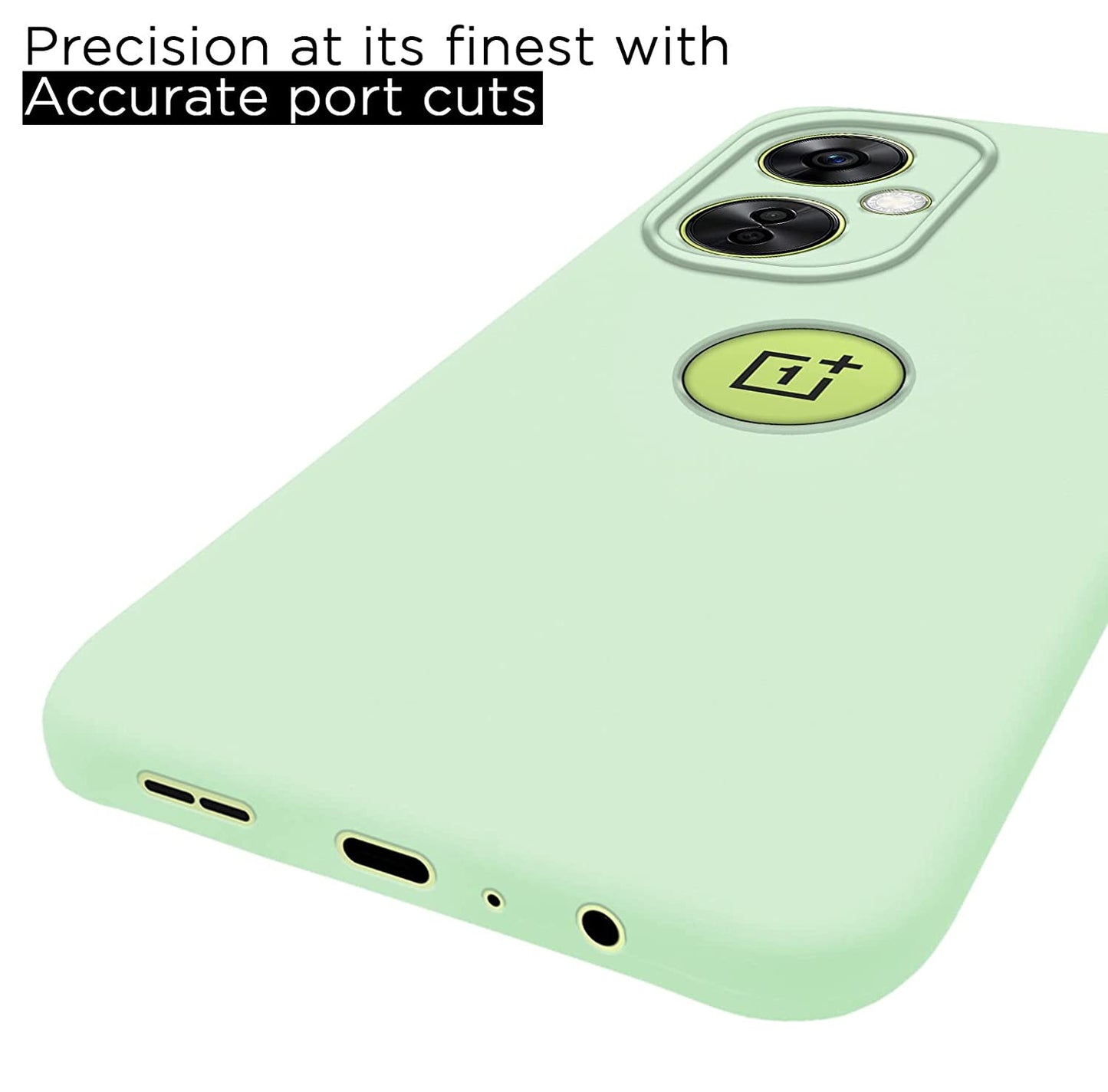 Pikkme OnePlus Nord CE 3 Lite 5G Back Cover Super Soft Silicone Bumper Case (Mint Green)