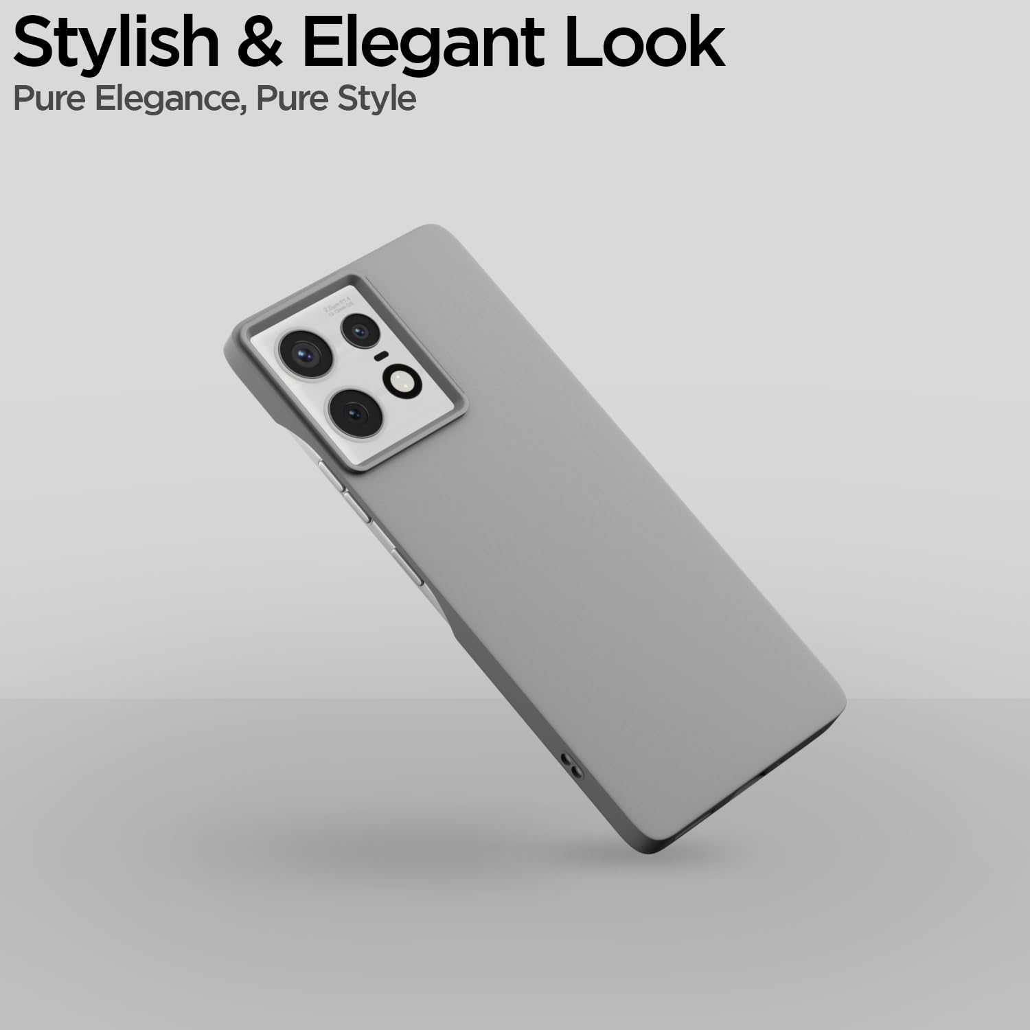 Pikkme Moto Edge 50 Pro 5G SideCut Soft Matte Silicone Back Cover (Grey)
