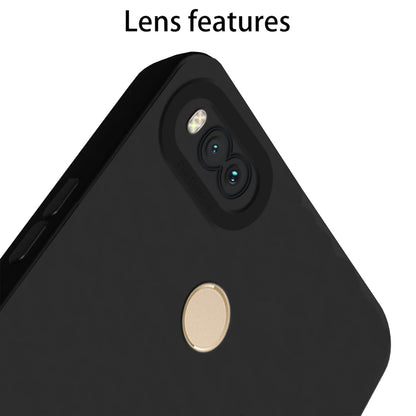 Pikkme Mi A1 Liquid Silicone Back Cover | Black