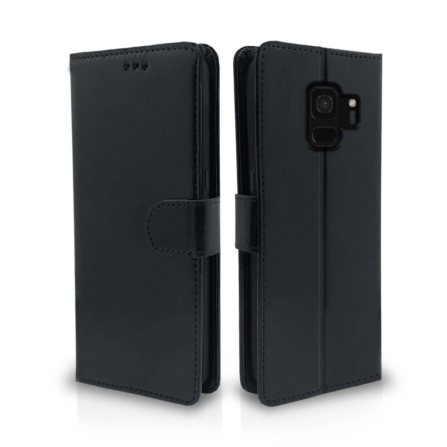 Samsung S9 Wallet wallet flip cover in black by Pikkme