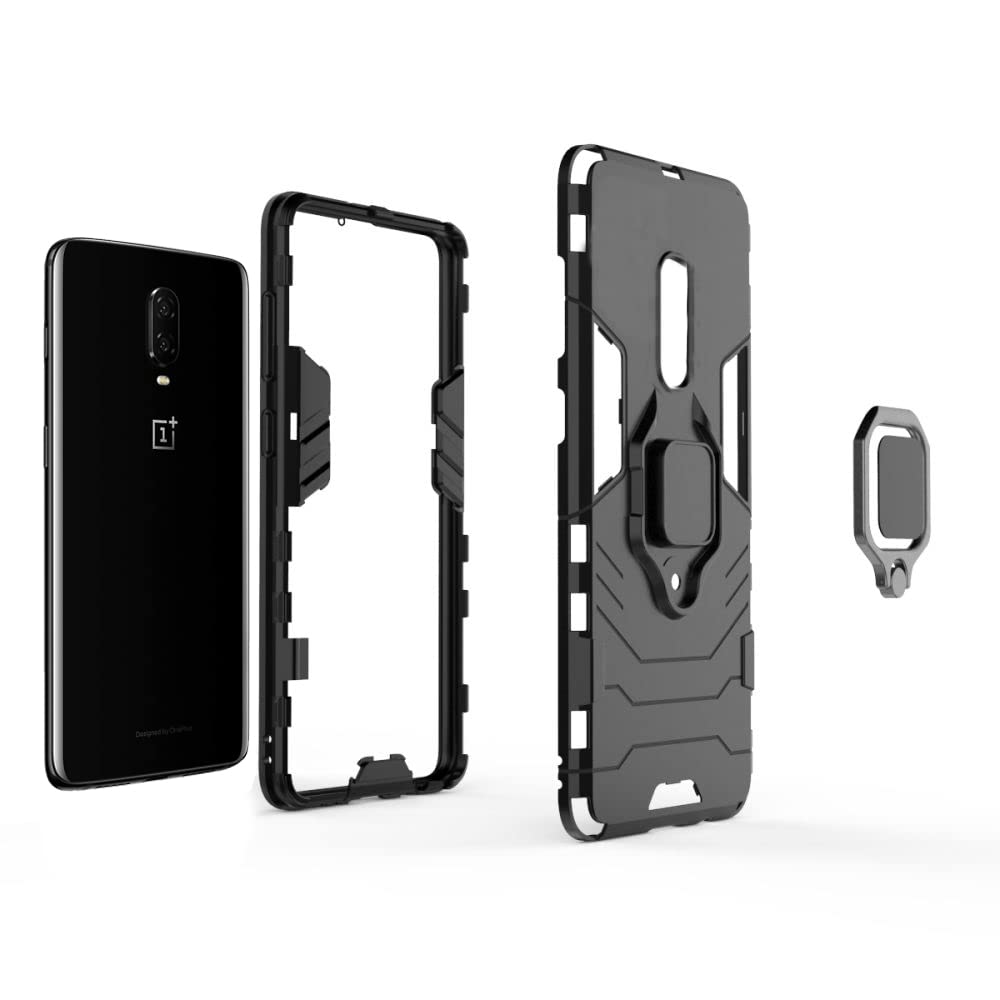 Pikkme Oneplus 7 D5 Tough Armor Back Cover | Black
