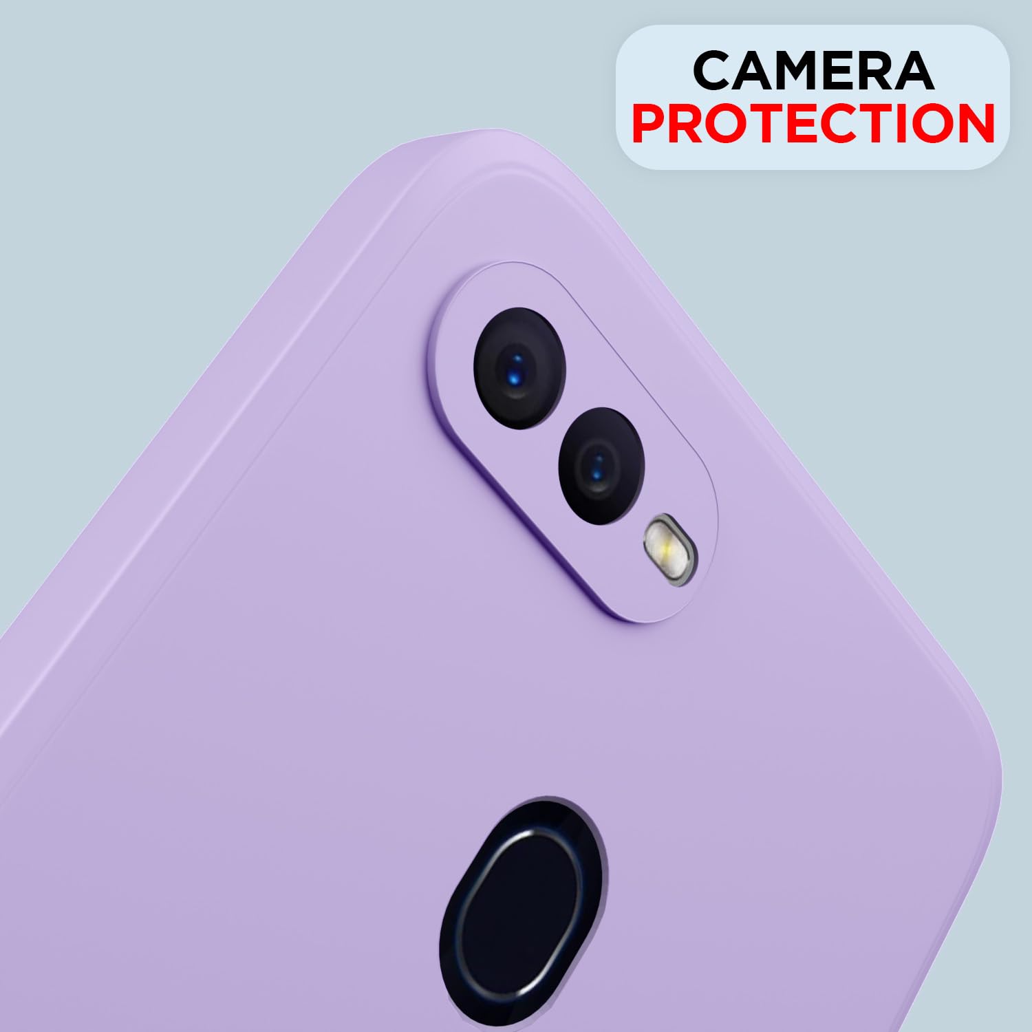Pikkme Oppo F9 Pro/Realme 2 Pro/Realme U1 Liquid Silicone Back Cover | Purple
