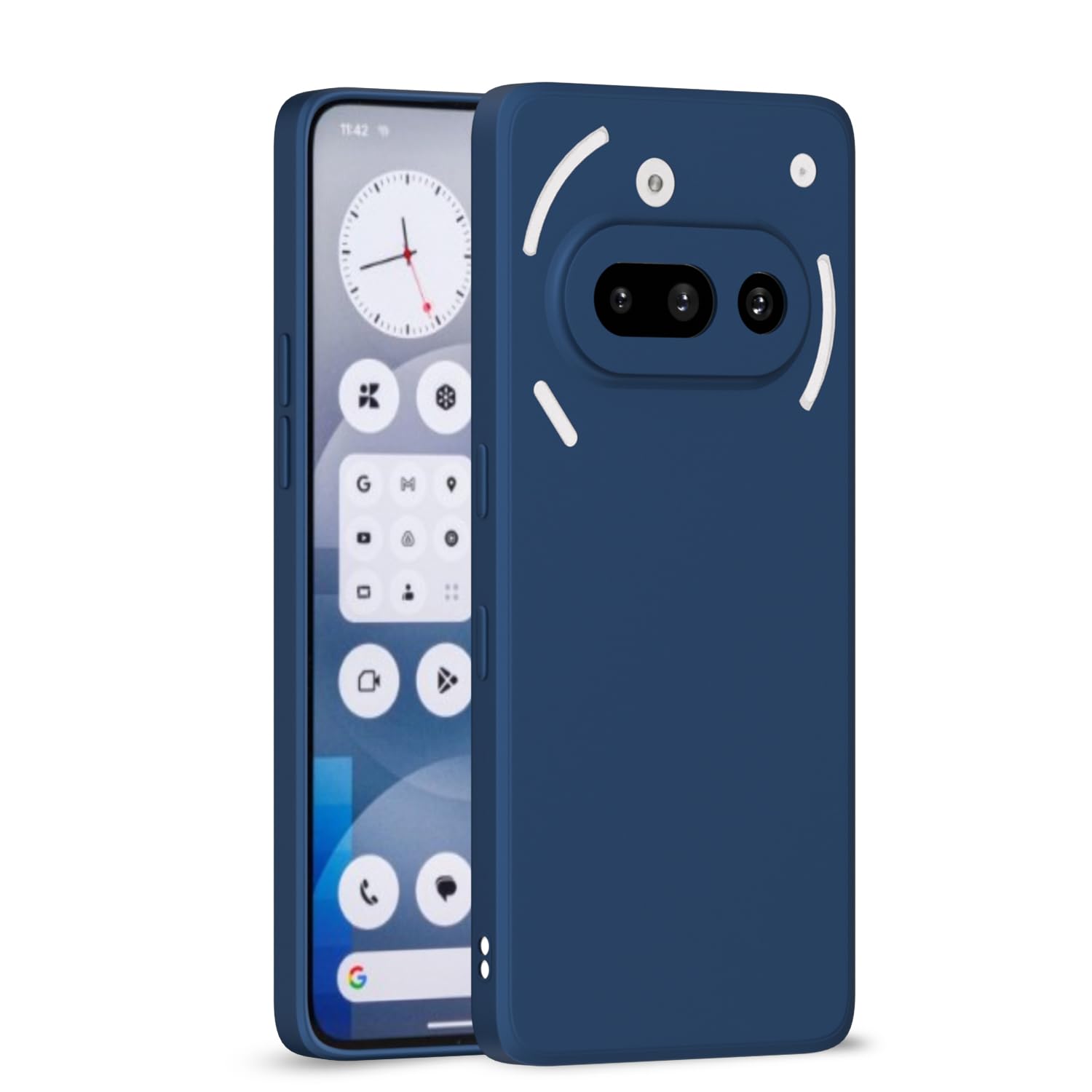 Pikkme Nothing Phone 3A Liquid Silicone Back Cover  - Blue