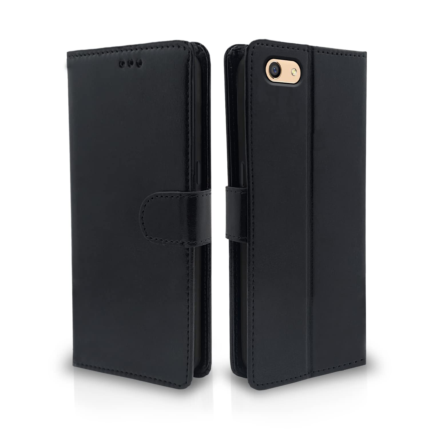 Pikkme black Wallet flip case for Oppo F3