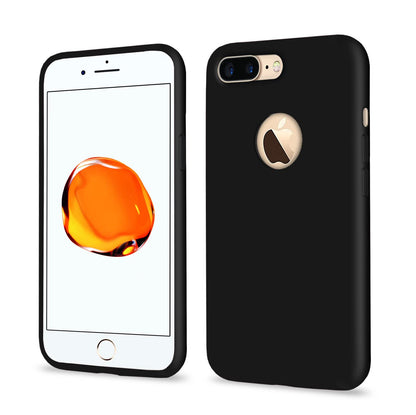 Pikkme black Soft Silicone mobile back cover for iPhone 7 Plus/8 Plus