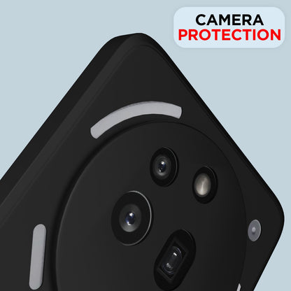 Pikkme Nothing Phone 3A Pro Soft Matte Silicone Shockproof Case (Black)