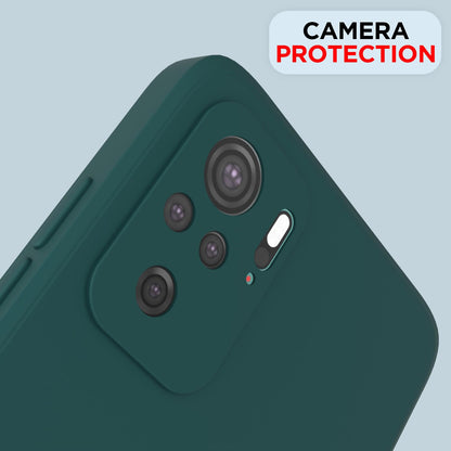 Pikkme Redmi Note 10 / Redmi Note 10S Soft Matte Silicone Shockproof Case (Green)