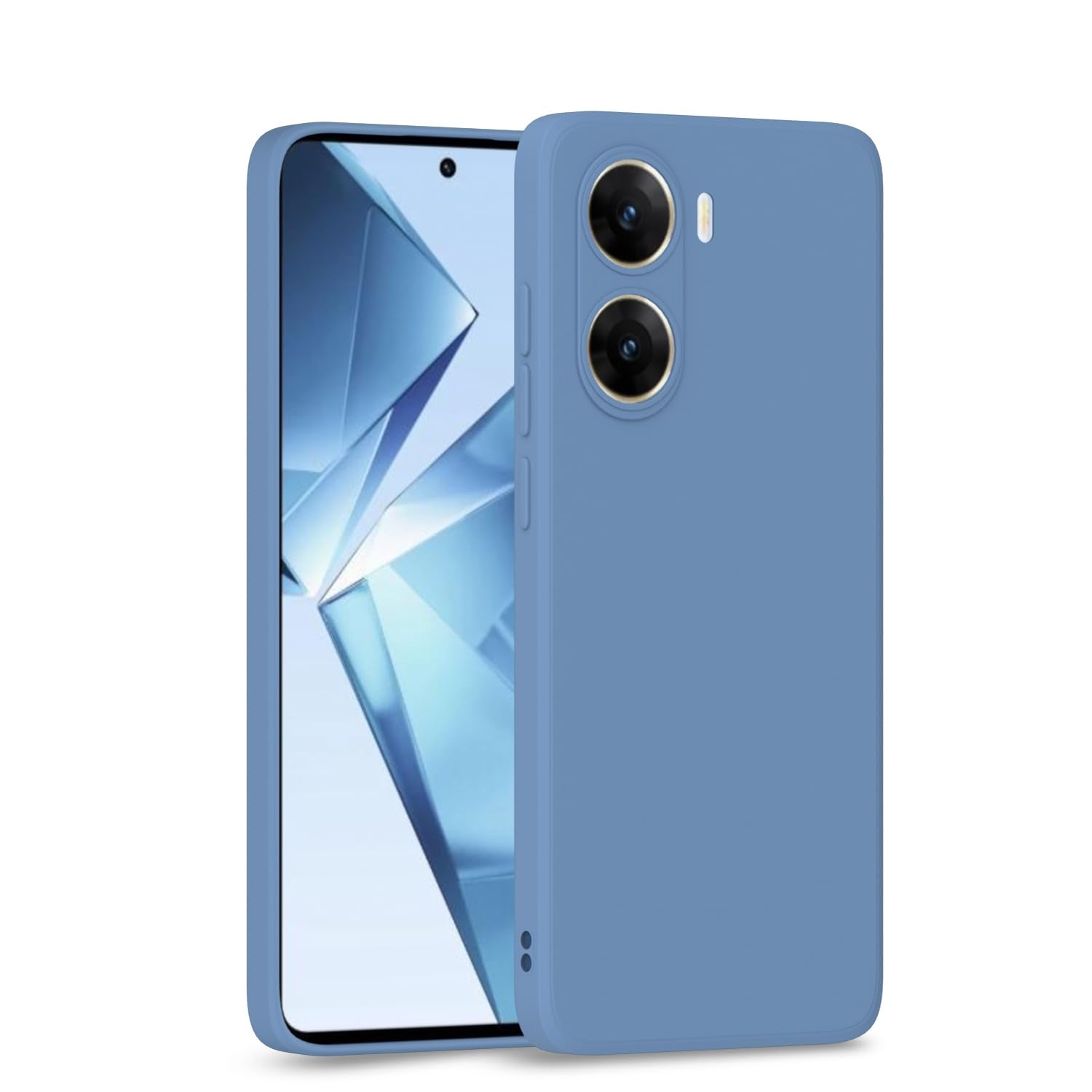 Pikkme  Vivo V29e 5G  Liquid Silicone Back Cover Aqua - Blue