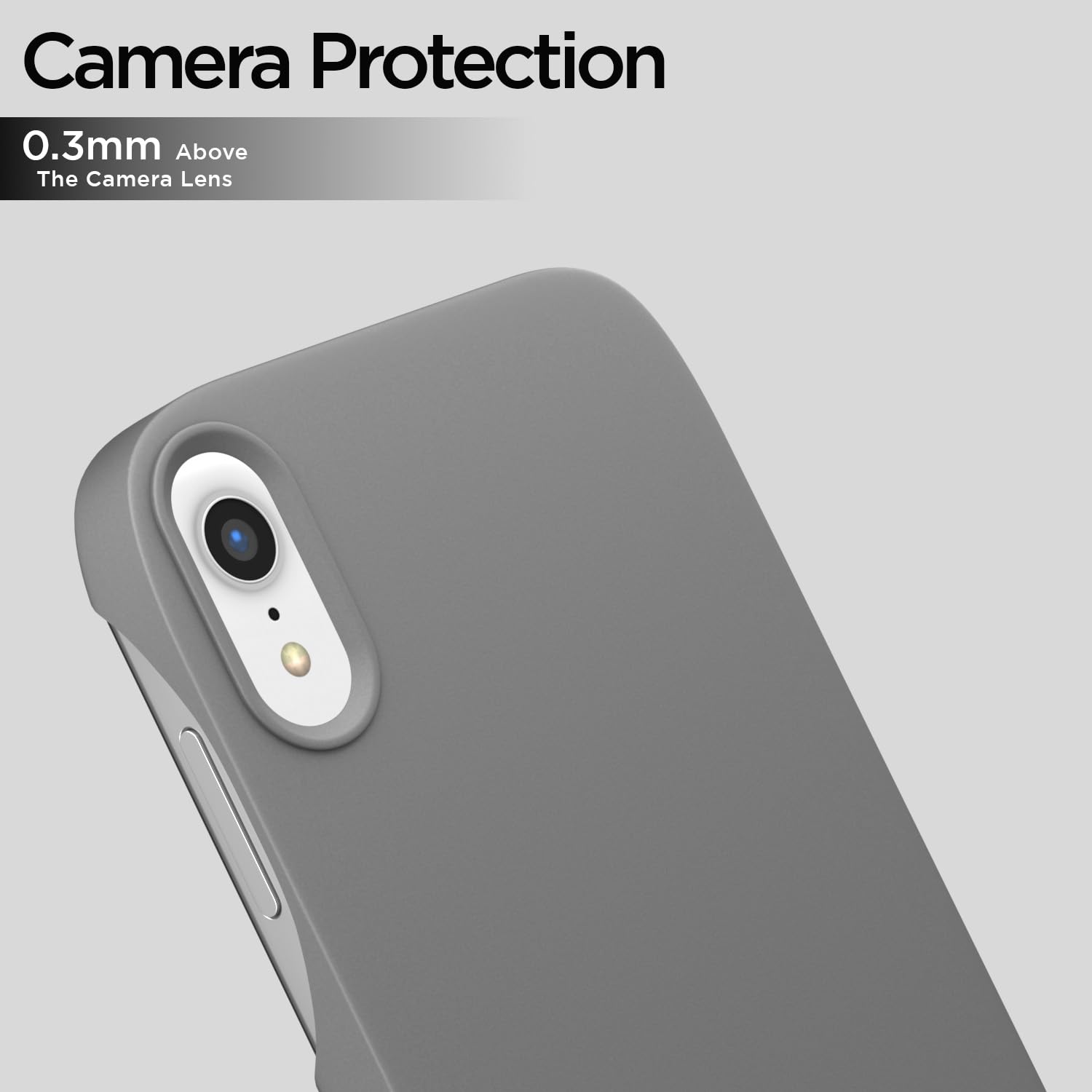 Pikkme  iPhone XR SideCut Back Cover (Grey)