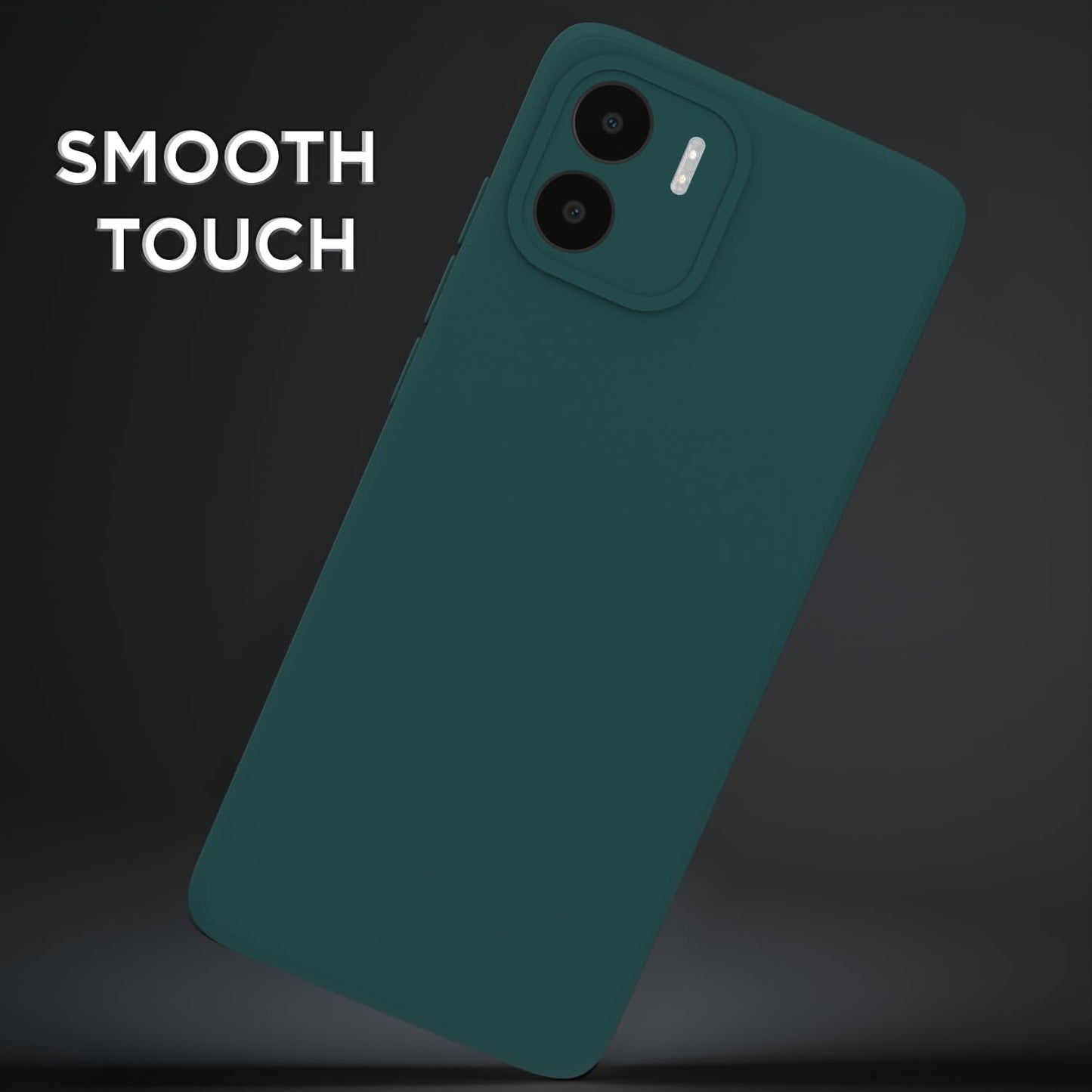 Pikkme  Redmi A1 Liquid Silicone Back Cover (Green)