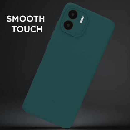 Pikkme  Redmi A1 Liquid Silicone Back Cover (Green)