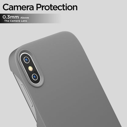 Pikkme iPhone X/Xs SideCut Soft Matte Silicone Back Cover (Grey)