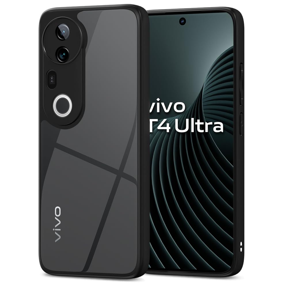 Pikkme Vivo T4 Ultra 5G Eagle 2 Shockproof Sleek Hybrid Armor Back Cover (Black)