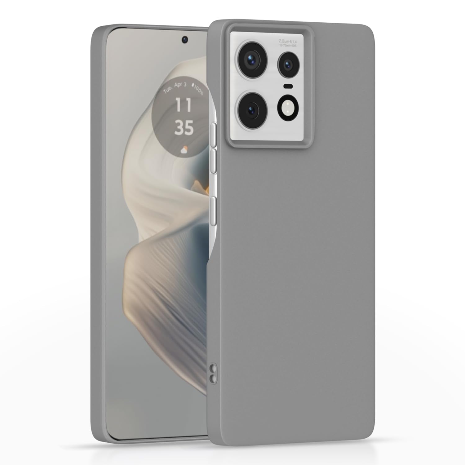 Moto Edge 50 Pro 5G SideCut Soft Matte Silicone Back Cover -Grey