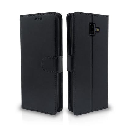   Samsung Galaxy J6 Plus Vintage  Flip Cover  - Black 