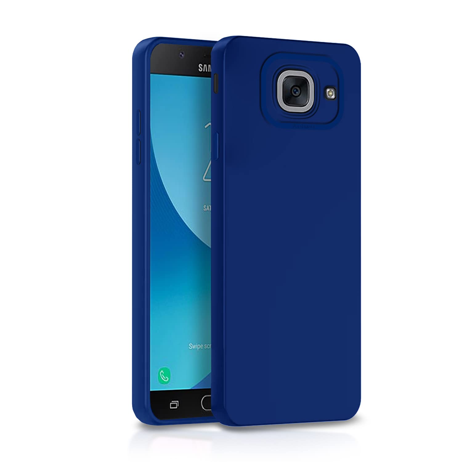  Samsung Galaxy J7 Max Liquid Silicone Back Cover-Blue