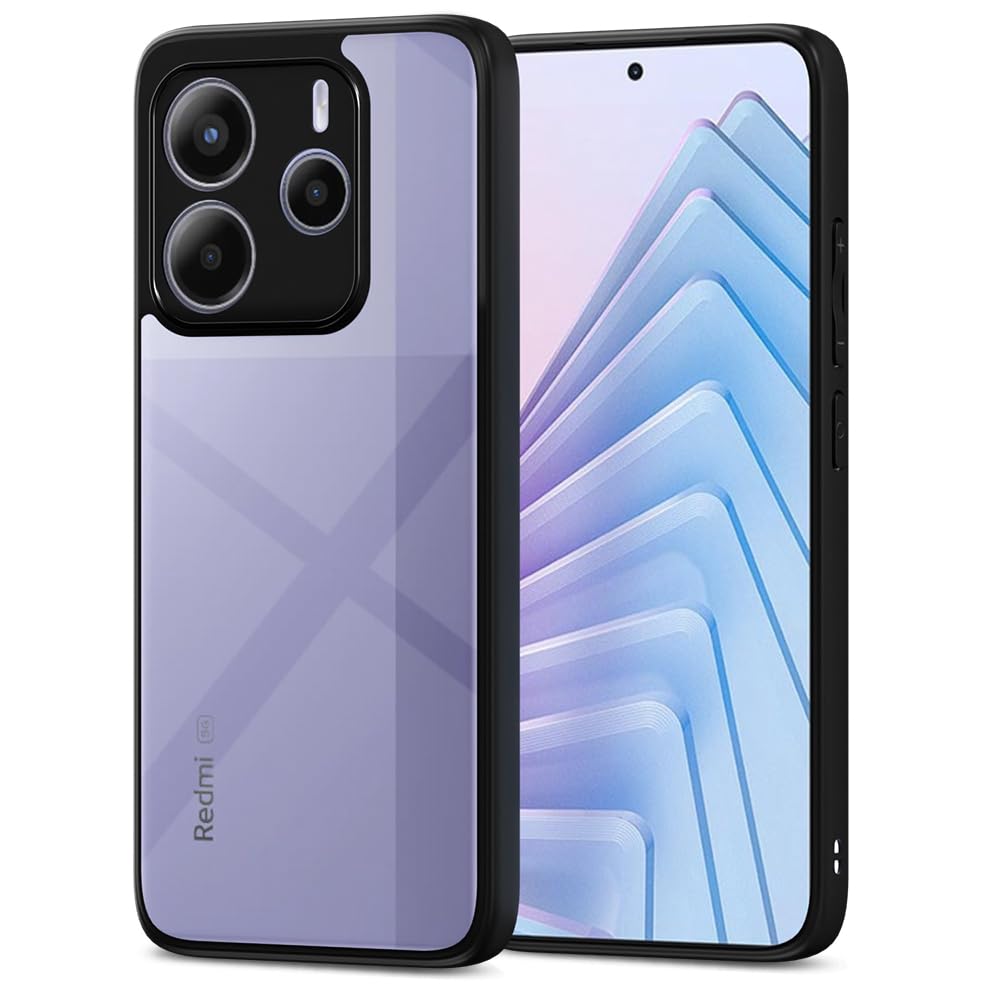 Black Hybrid back cover for Redmi Note 14 5G – Pikkme