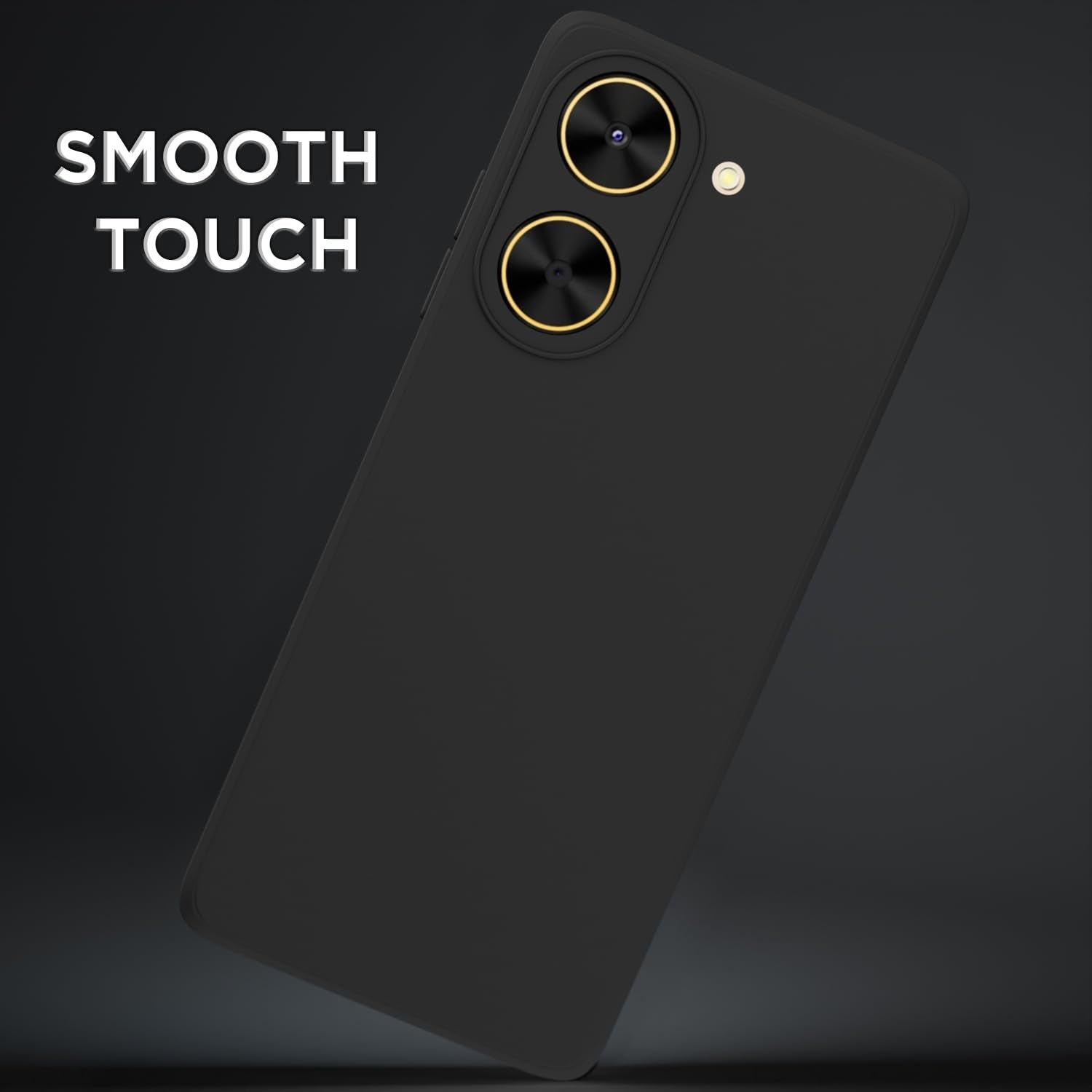 Pikkme Redmi A5/Poco C71 Soft Matte Silicone Shockproof Case (Black)