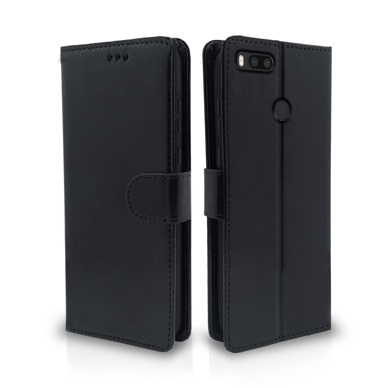  Mi A1 Vintage Flip Cover - Black
