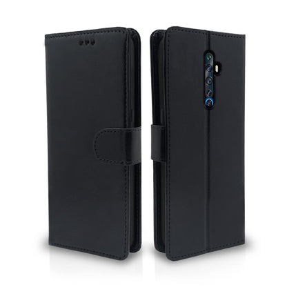 Reno 2Z/2F Wallet flip cover in black by Pikkme
