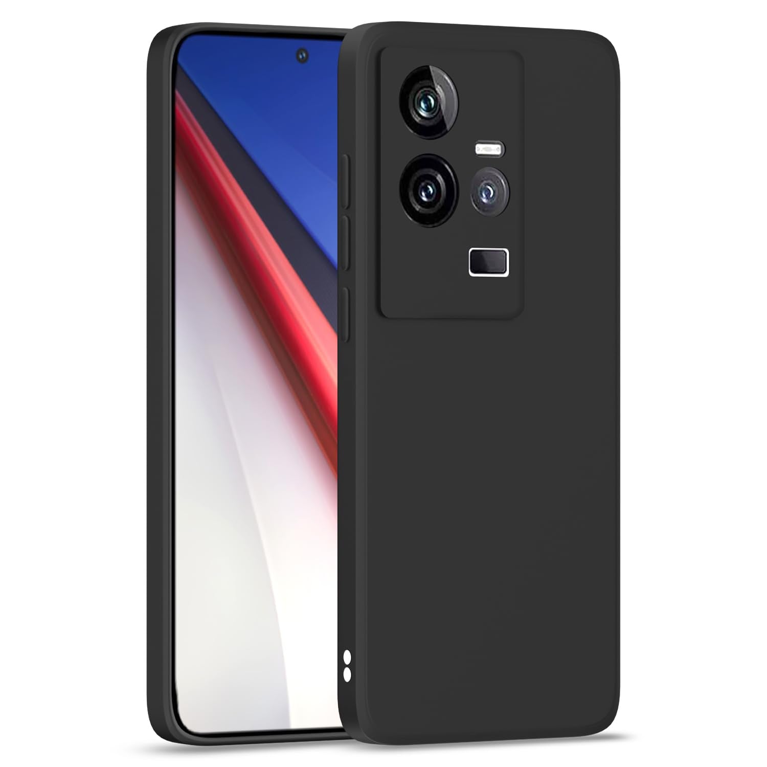 Pikkme black mobile back cover for iQOO 11 5G