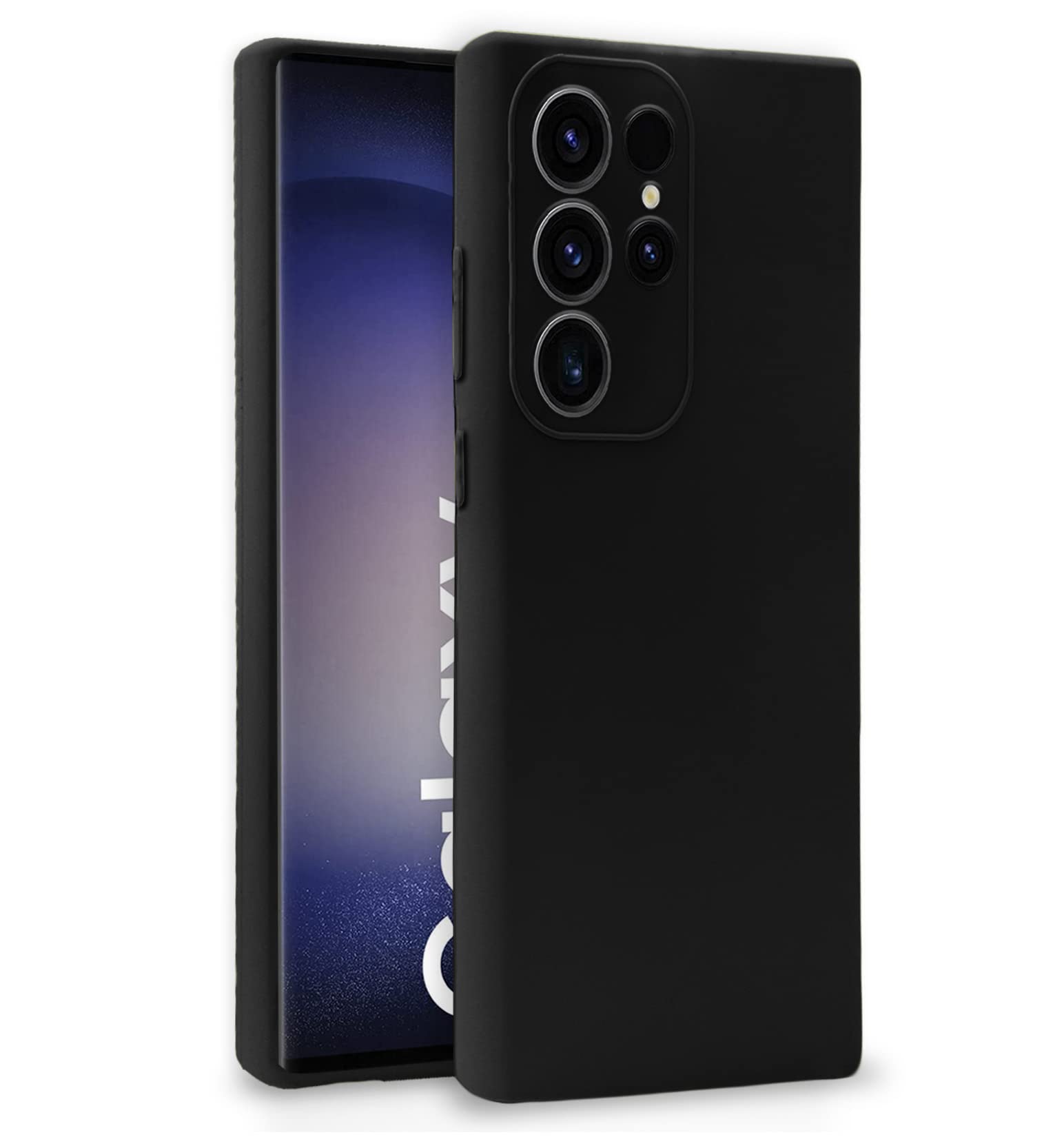 Black Soft Silicone phone cover for Samsung S23 Ultra 5G – Pikkme