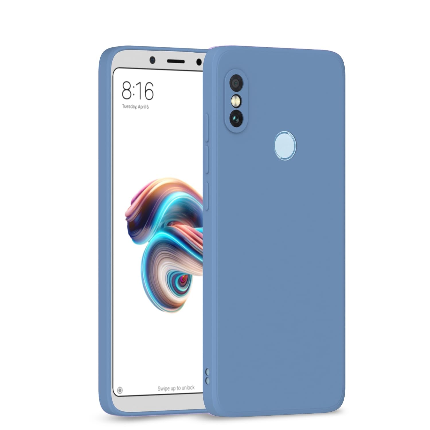 Pikkme  Redmi Note 5 Pro  Liquid Silicone Back Cover Aqua - Blue