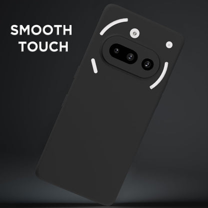 Pikkme Nothing Phone 3A Soft Matte Silicone Shockproof Case (Black)