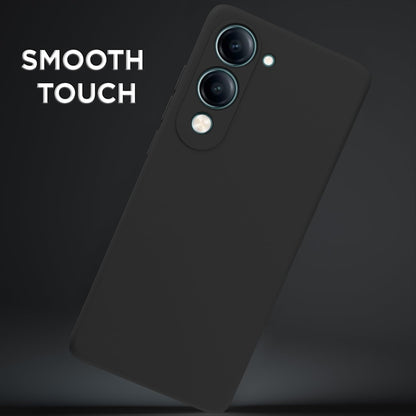 Pikkme Vivo Y19e / Y04 4G / Y29s 5G Soft Matte Silicone Shockproof Case (Black)