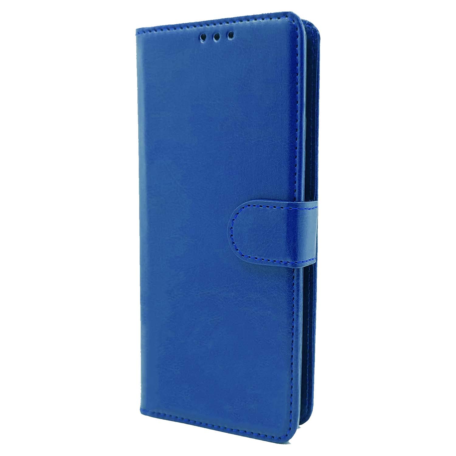 Pikkme Poco C3 Vintage Flip Cover (Blue)