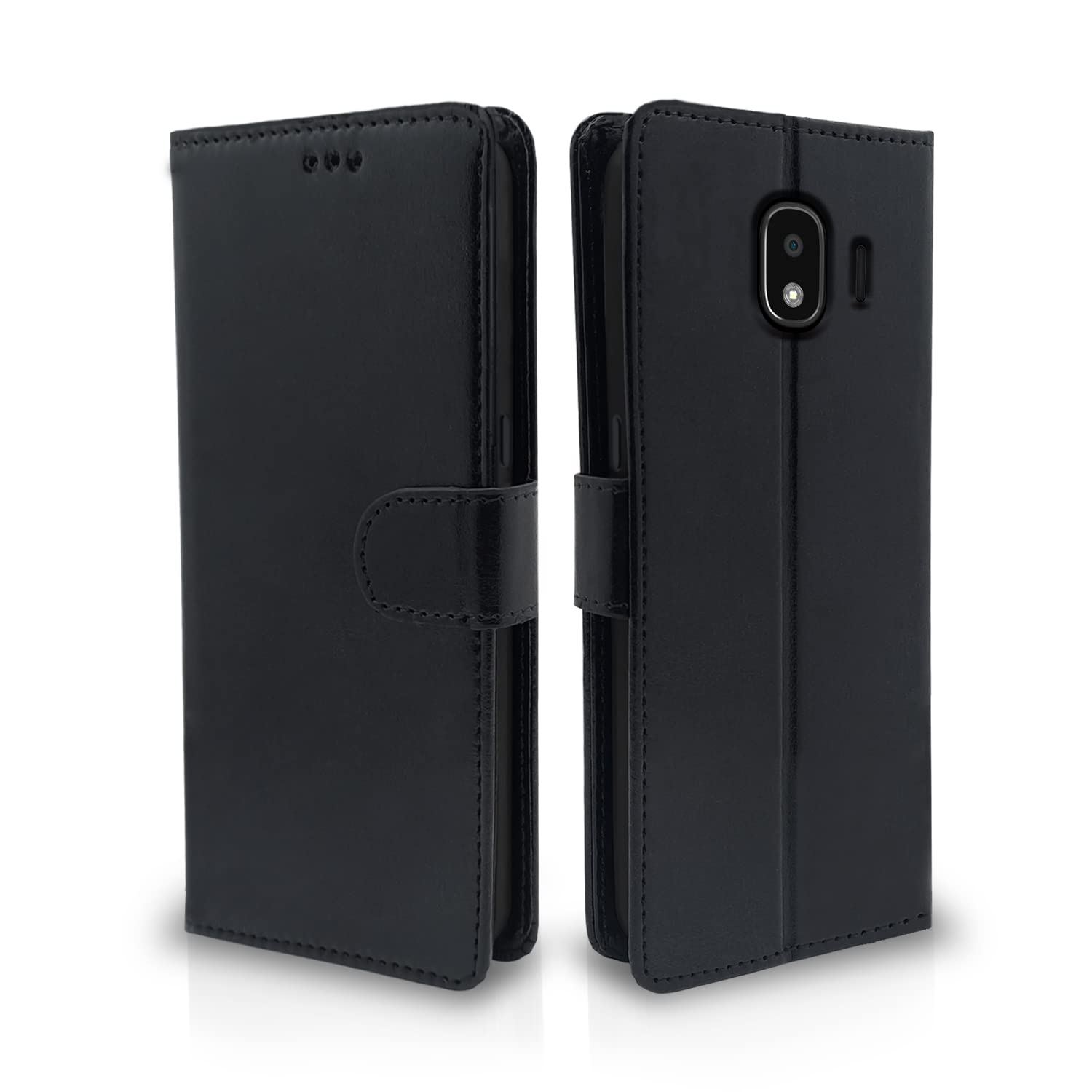 Black wallet flip cover for Samsung J2 2018 – Pikkme