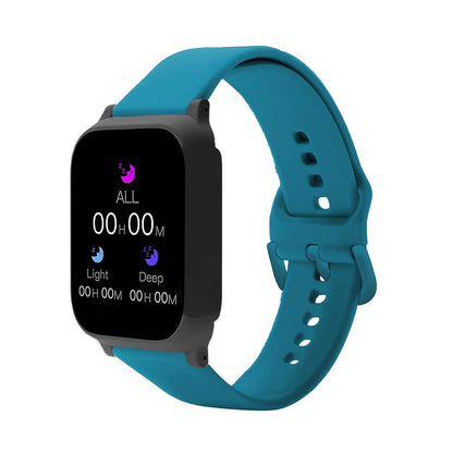 Pikkme Silicone Watch Strap (Turquoise Blue)