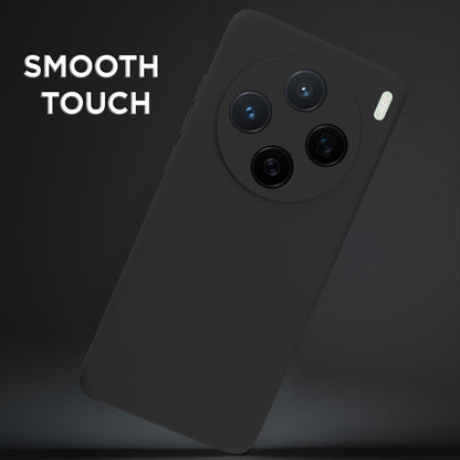 Pikkme Vivo X200 5G Liquid Silicone Back Cover (Black)